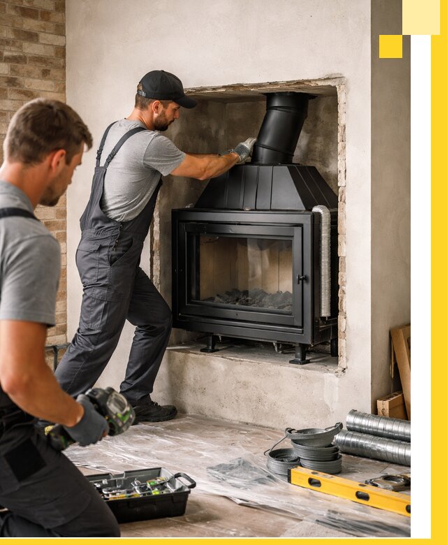Установка каминных топок в Златоусте: монтаж, подключение