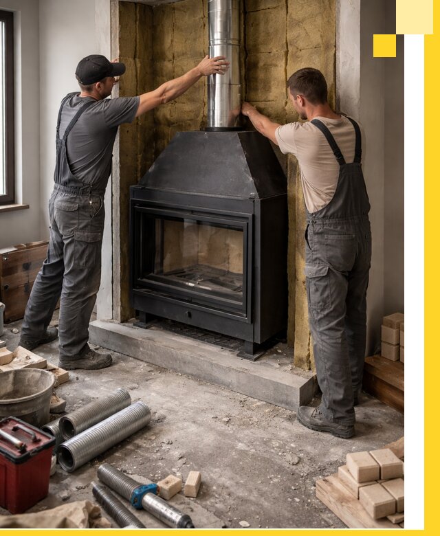 Изготовление и монтаж закрытых каминов в Златоусте под ключ