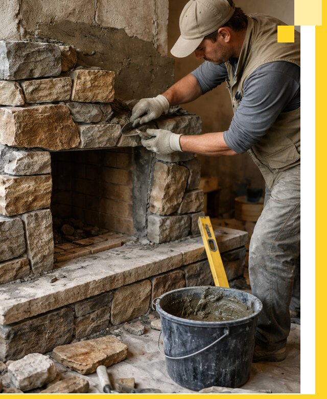 Изготовление и установка каменных каминов под ключ в Златоусте