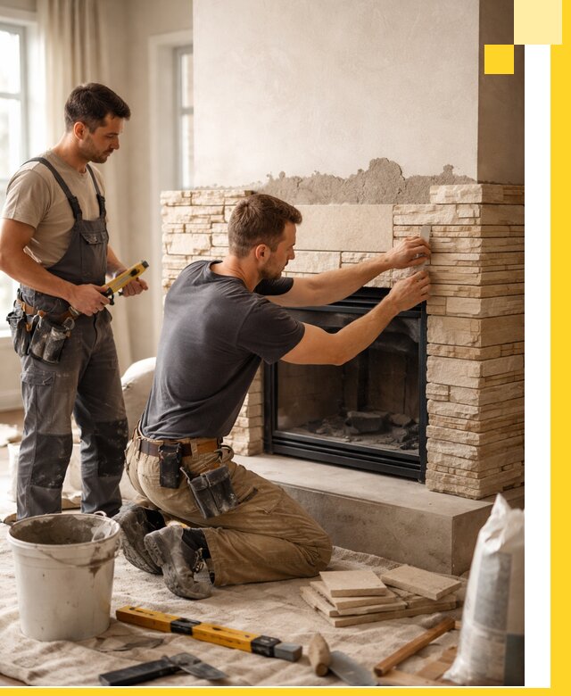 Установка и монтаж каминов для загородного дома в Златоусте