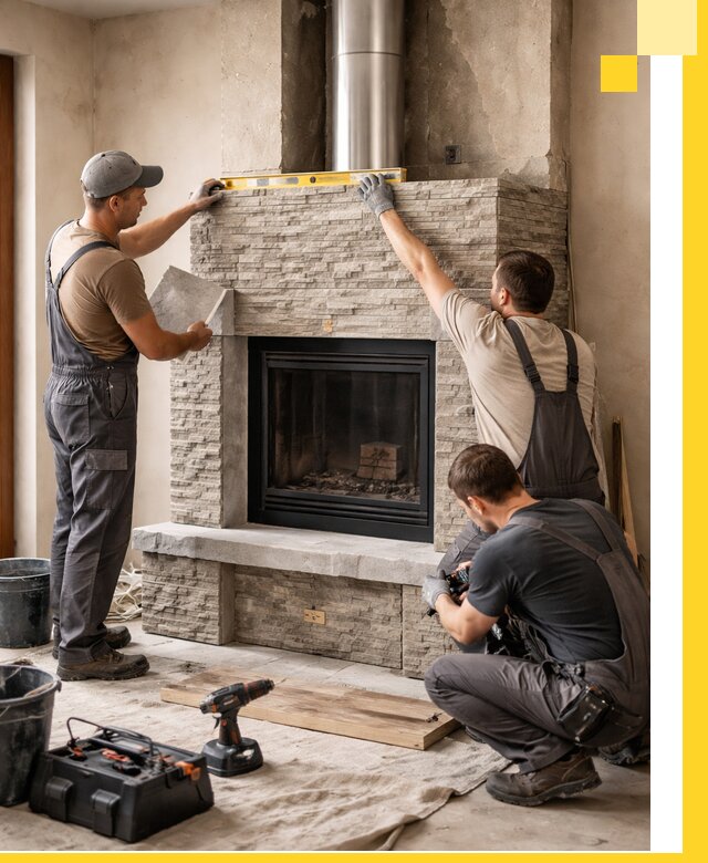 Профессиональный монтаж каминов под ключ в Златоусте для дома