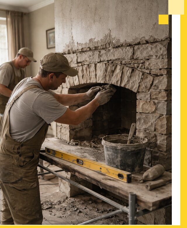 Изготовление каминов под ключ в Златоусте, монтаж и отделка