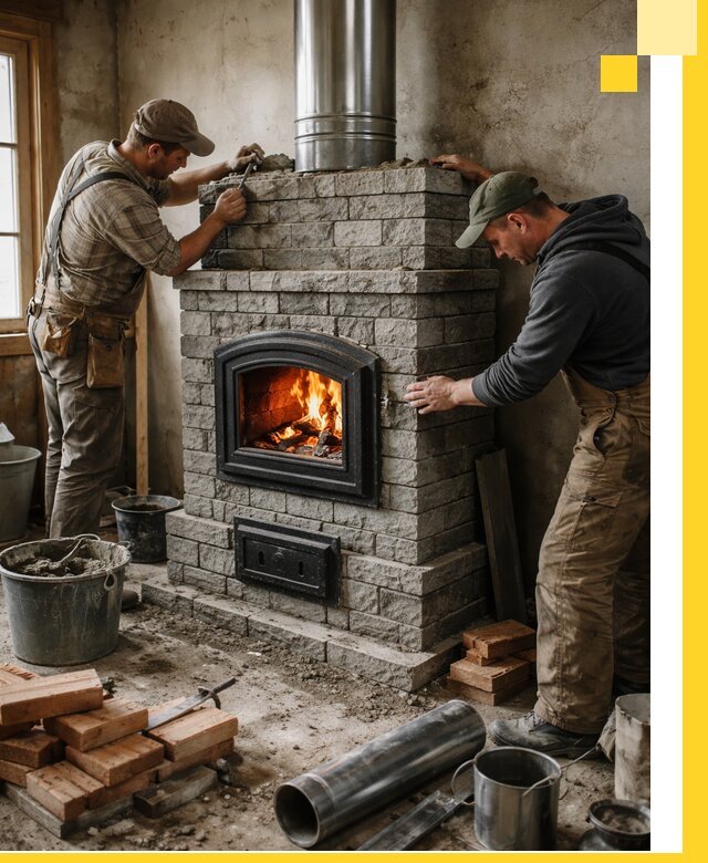 Производство, поставка и монтаж дровяных печей в Златоусте