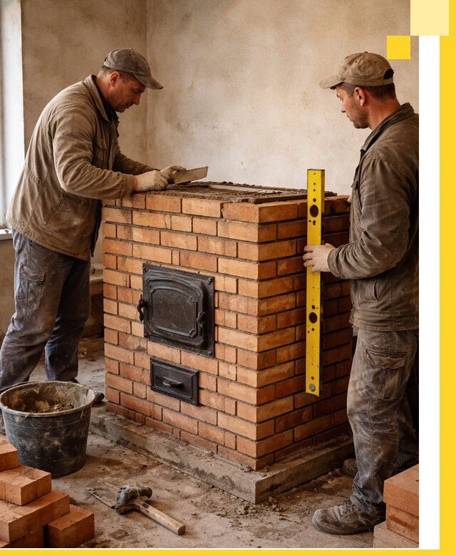 Отопительные печи под ключ в Златоусте, установка и сборка