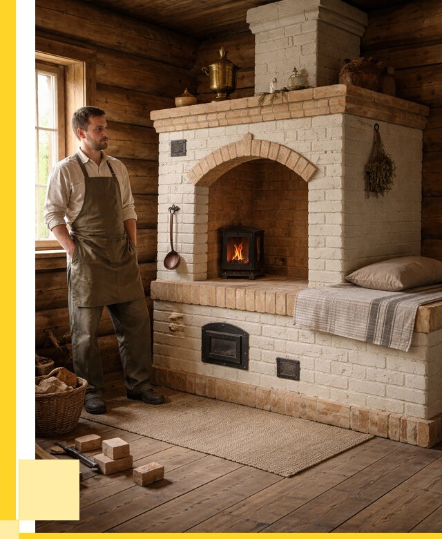 Русские печи с лежанкой под ключ в Златоусте от 154650 р. ЭриданЗлт