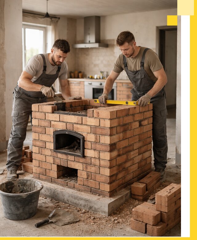 Установка и монтаж печей в частном доме в Златоусте под ключ