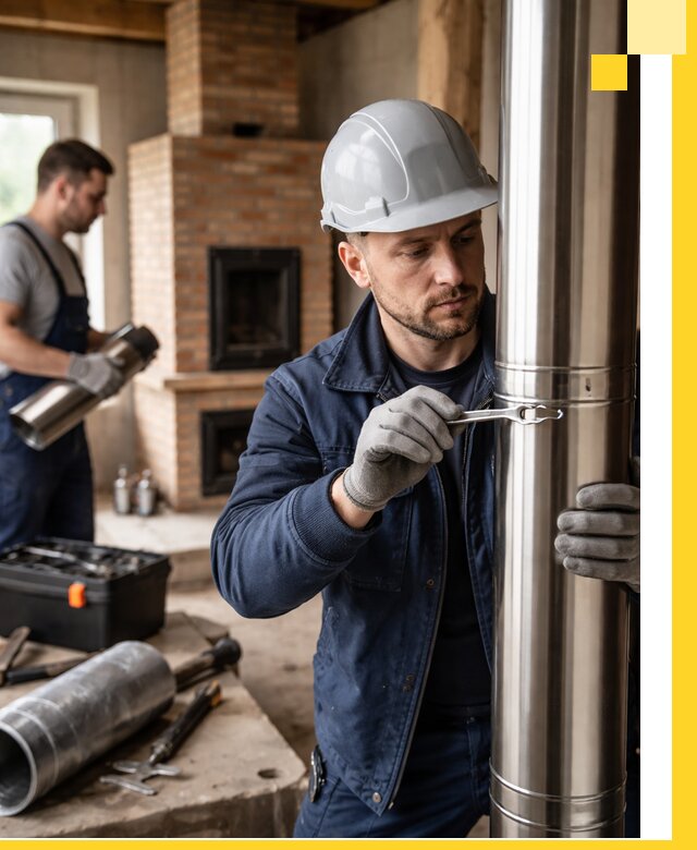 Профессиональный монтаж дымоходов для печей в Златоусте