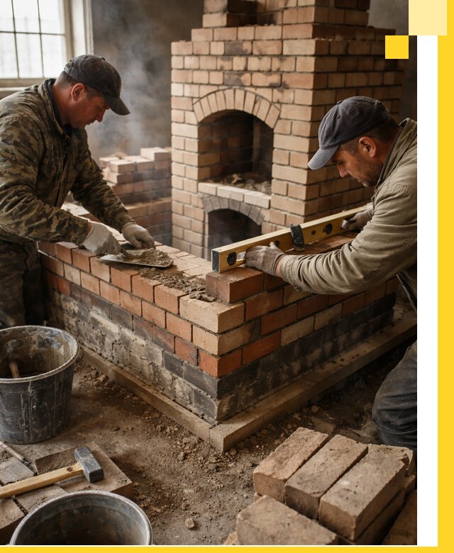 Изготовление и монтаж печей и каминов из кирпича в Златоусте