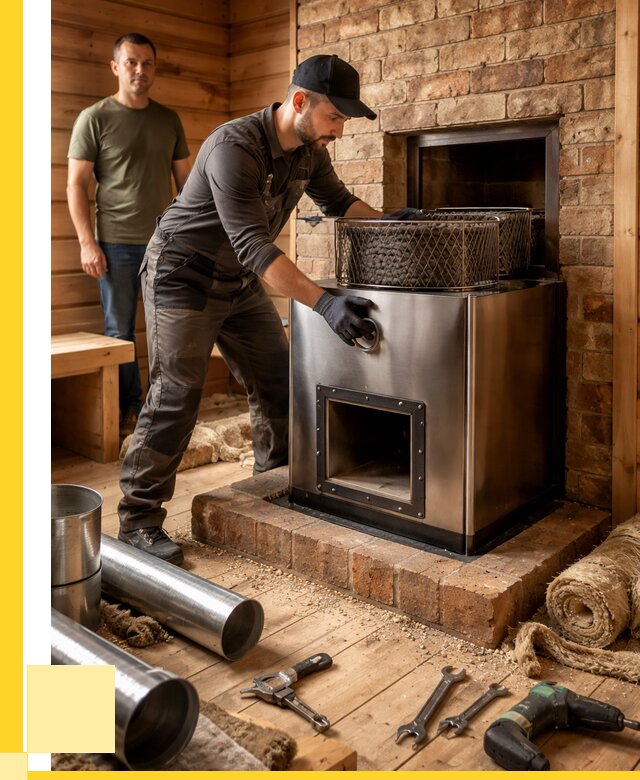 Монтаж банных печей под ключ в Златоусте от 18558 р., ЭриданЗлт