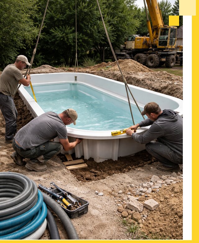 Установка и монтаж композитных бассейнов под ключ в Златоусте