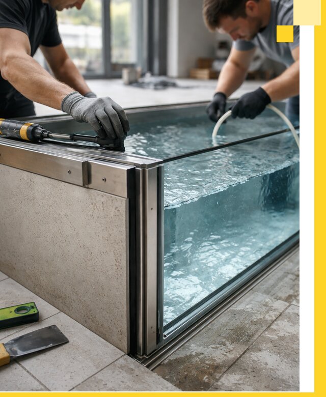 Проектирование и монтаж стеклянных бассейнов в Златоусте