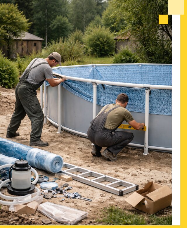 Установка и монтаж каркасных бассейнов в Златоусте под ключ