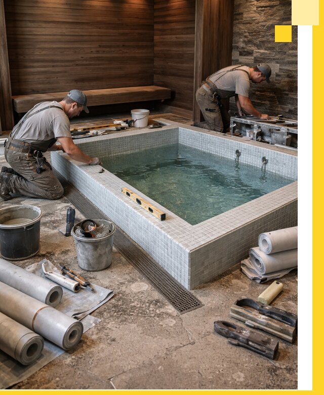 Установка и строительство бассейнов для сауны в Златоусте