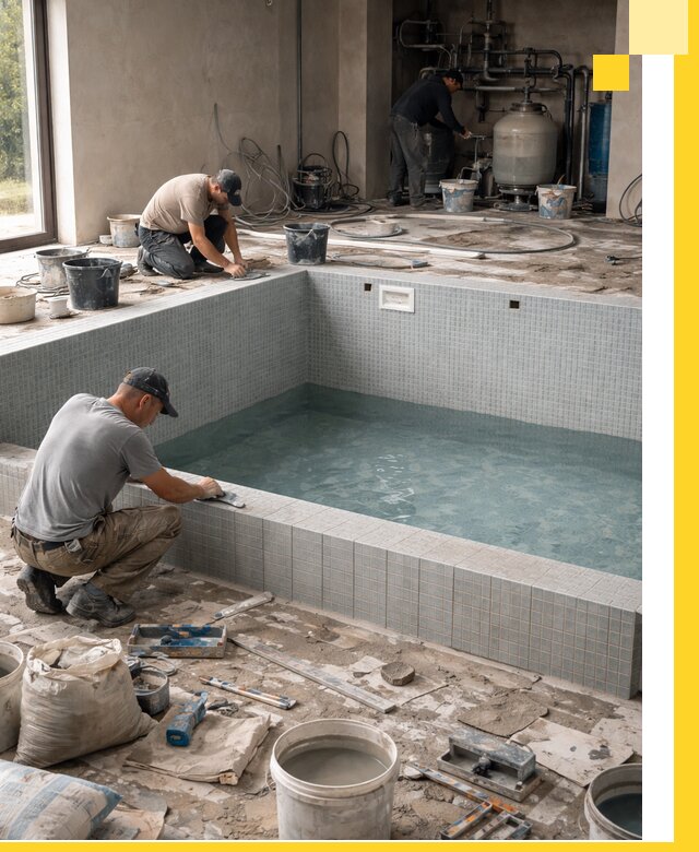 Строительство и монтаж бассейнов в помещении в Златоусте