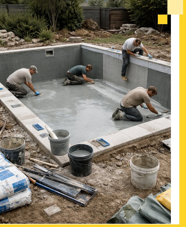 Изготовление и монтаж чаши бассейна под ключ в Златоусте