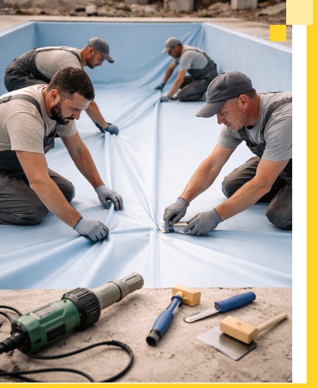 ПВХ пленка для бассейнов с монтажом и гарантией в Златоусте