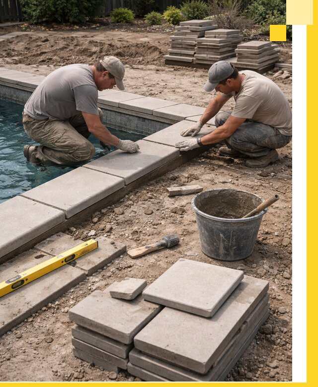 Установка и изготовление копингового камня для бассейнов в Златоусте
