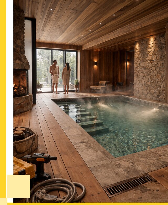 Проекты бань с бассейном под ключ в Златоусте от 77325 р., ЭриданЗлт