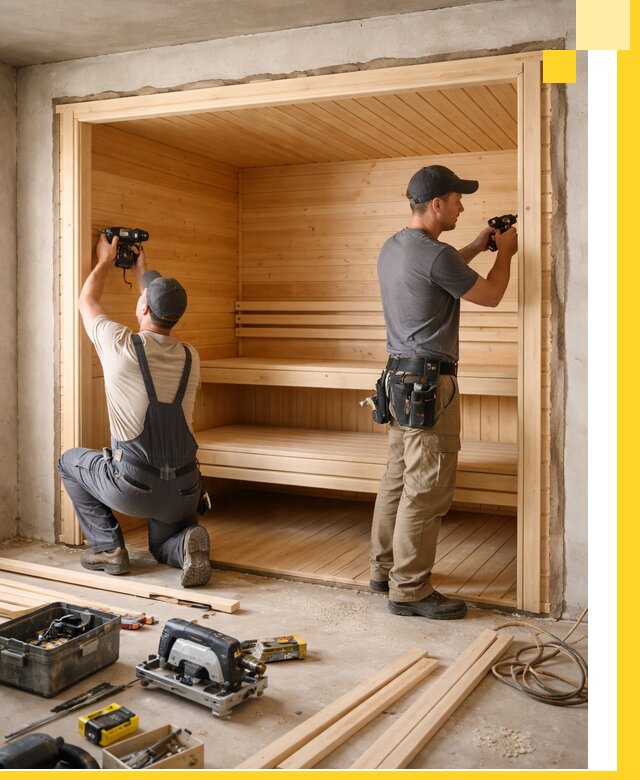 Монтаж саун под ключ в Златоусте — проектирование и установка