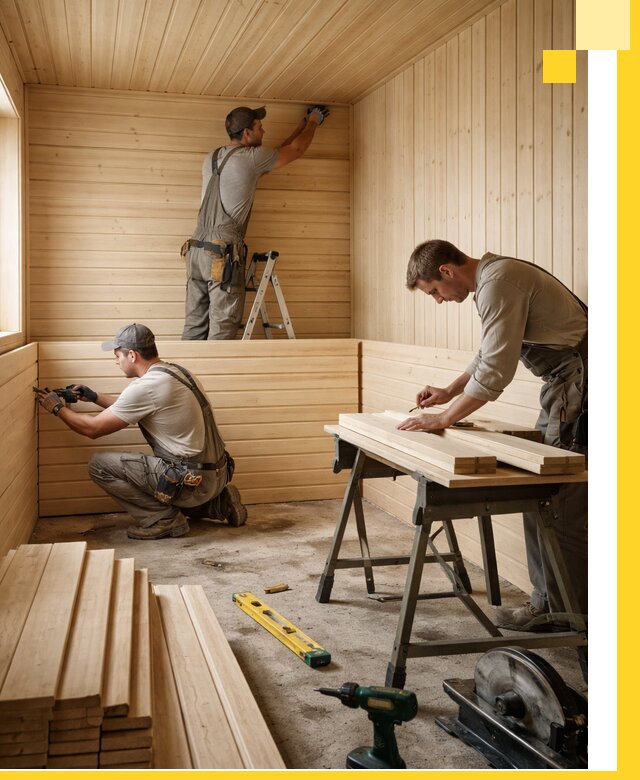 Обшивка саун в Златоусте из натуральной древесины под ключ