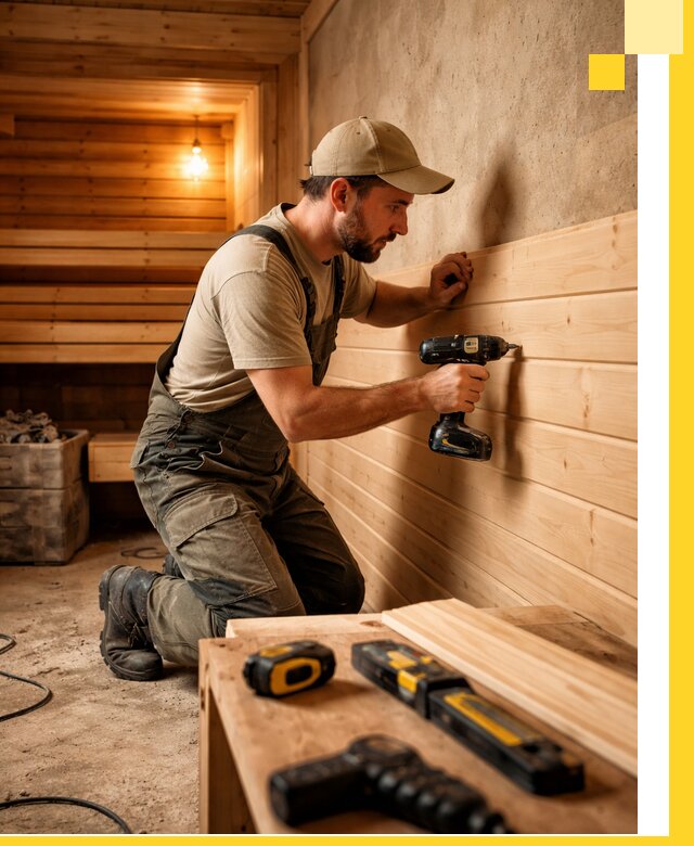 Профессиональная внутренняя отделка бани в Златоусте под ключ