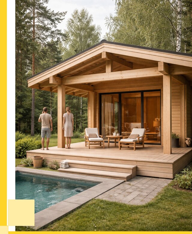 Бани с террасой под ключ в Златоусте от 618600 р. | ЭриданЗлт