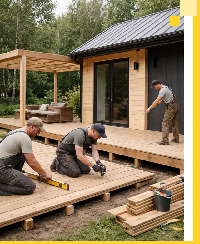 Строительство бань с террасой и бассейном под ключ в Златоусте