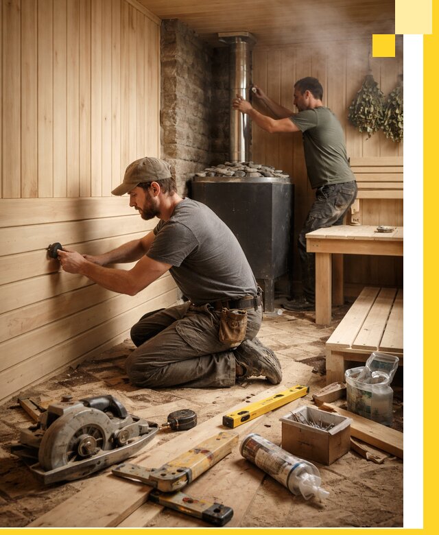 Полное строительство и оснащение парных под ключ в Златоусте