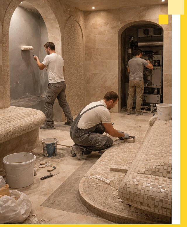 Строительство бани с хамамом и бассейном под ключ в Златоусте