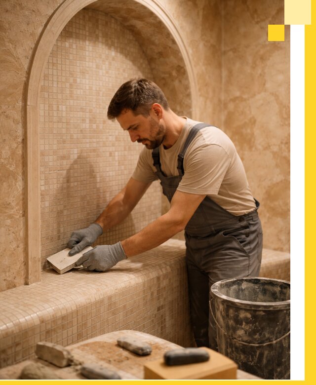 Профессиональная отделка хамамов с мозаикой под ключ в Златоусте