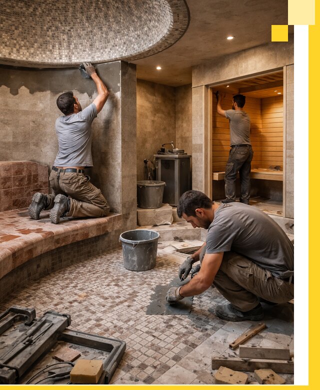 Проект и строительство хамама бани и сауны под ключ в Златоусте