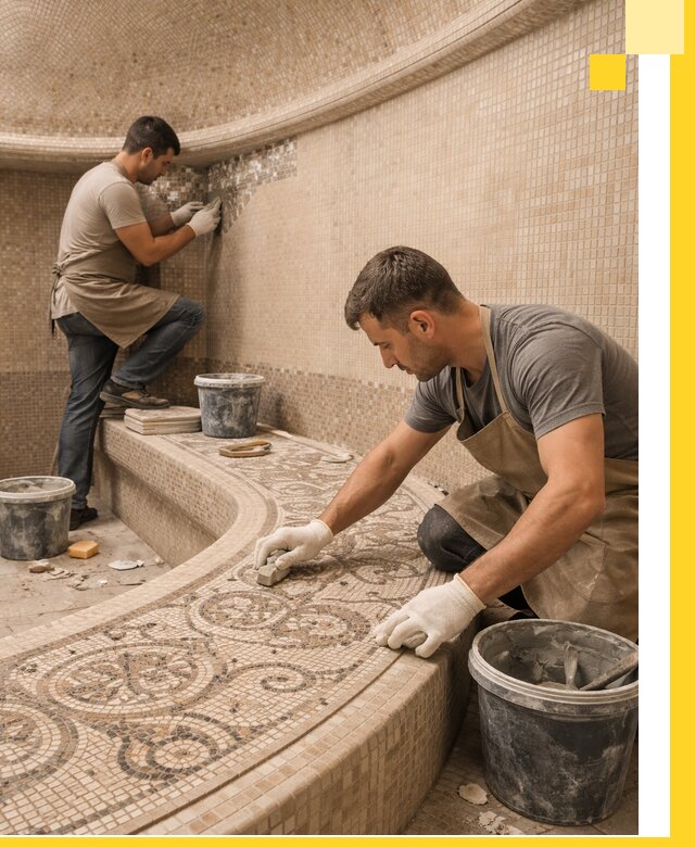 Плитка для хамама в Златоусте, укладка, подбор и поставка